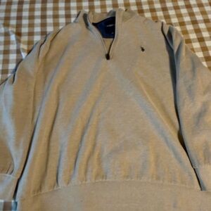 U.S. Polo Ralph Lauren. Men's Beige Zip-Up Sweater